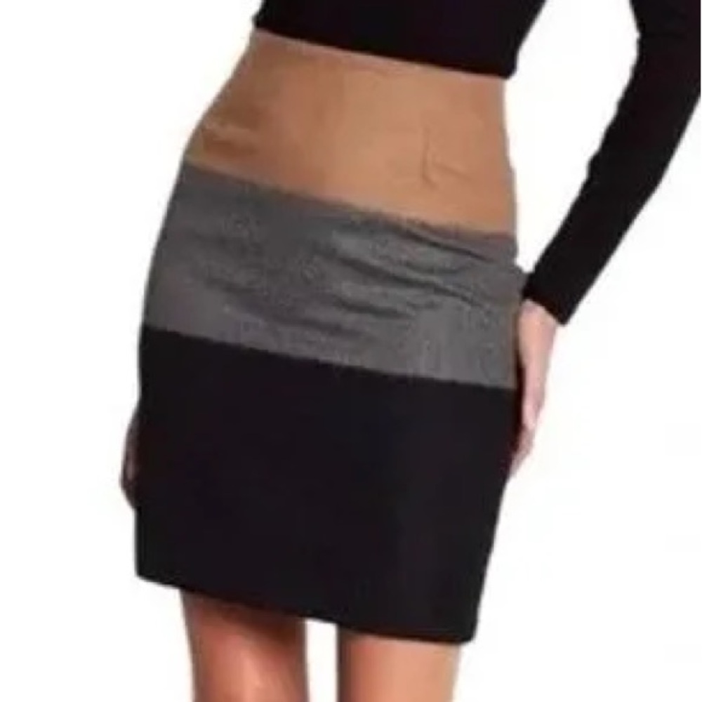 NWT Amanda & Chelsea Colorblock Wool Blend Skirt - Picture 7 of 7